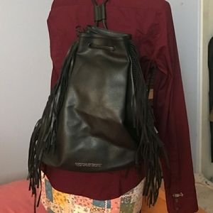 Victoria Secret Faux leather Black Backpack
